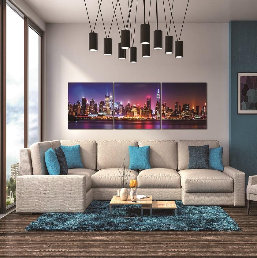 City Lights Art in Tempered Glass Print