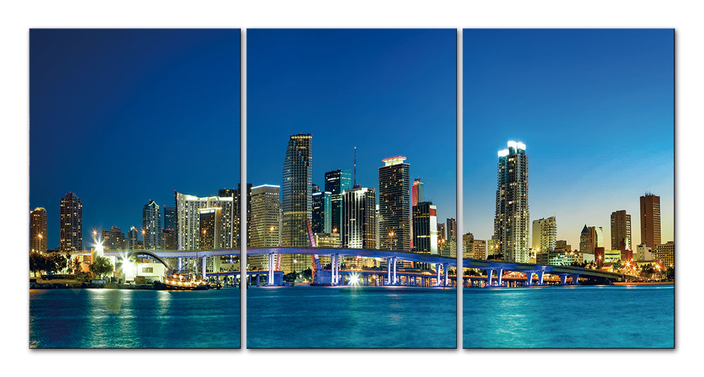 Miami Skyline Acrylic Picture