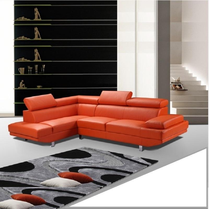 EXCEL Modern Sectional Orange Left Chaise