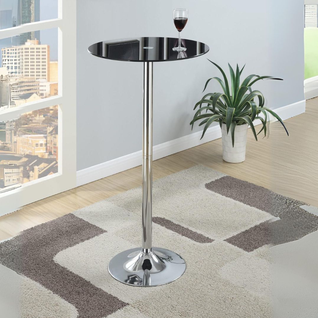 Black Top Bar Table