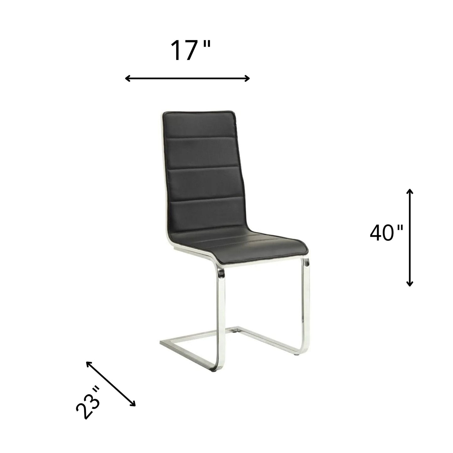 CARMELLO Black Chair with White Back