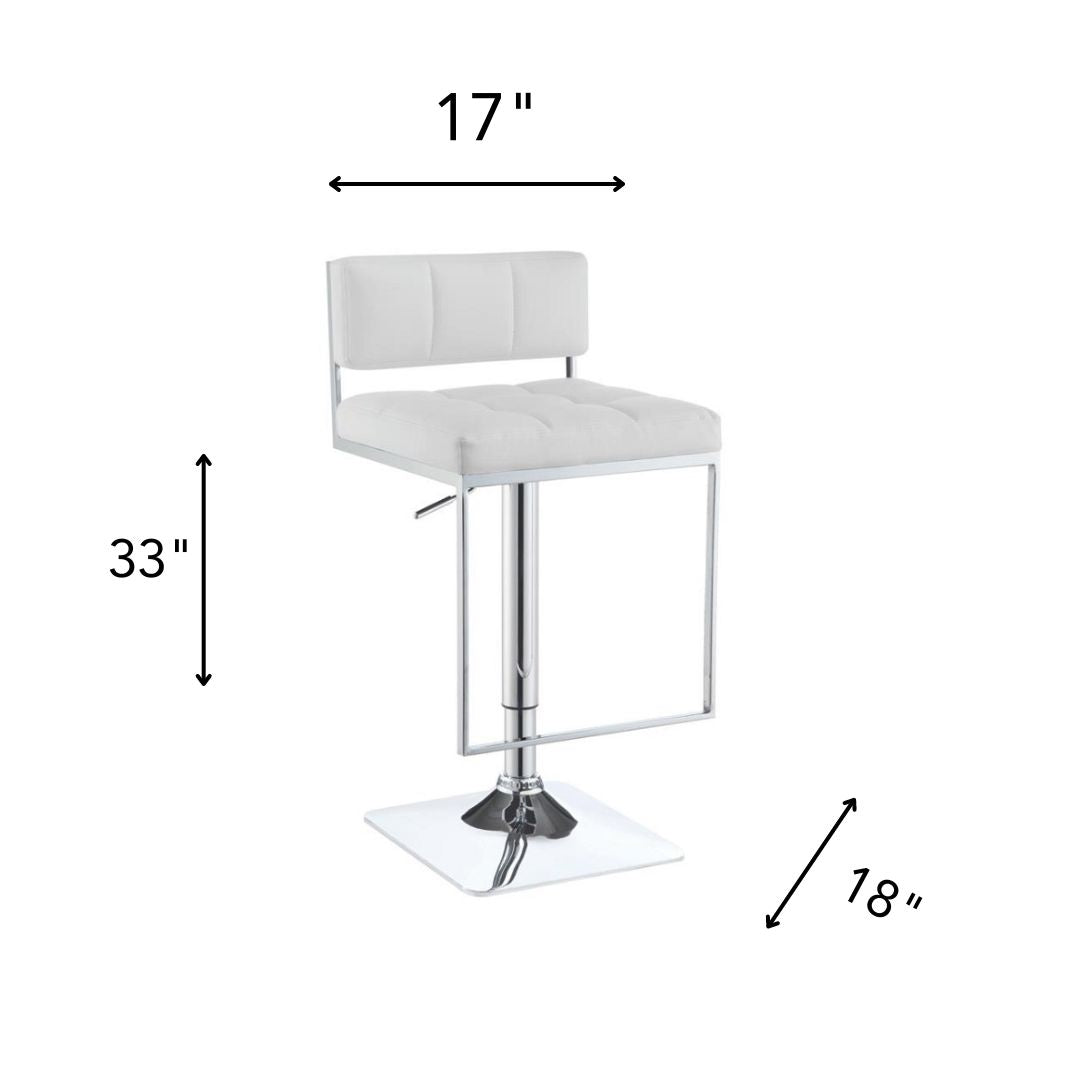 Square Tufted Adjustable Barstool