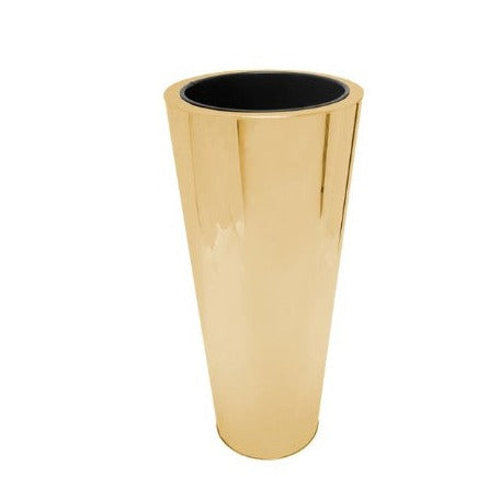 V Shape Stainless Steel Gold Floor Vase 36"