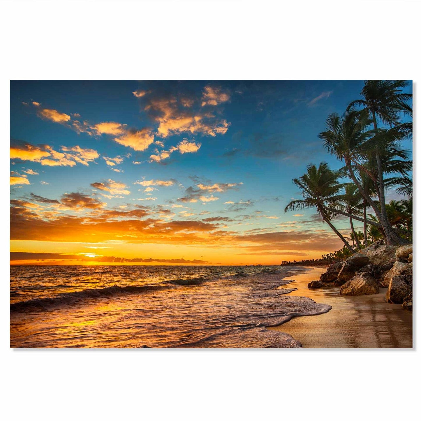 Paradise Beach Tempered Glass Picture