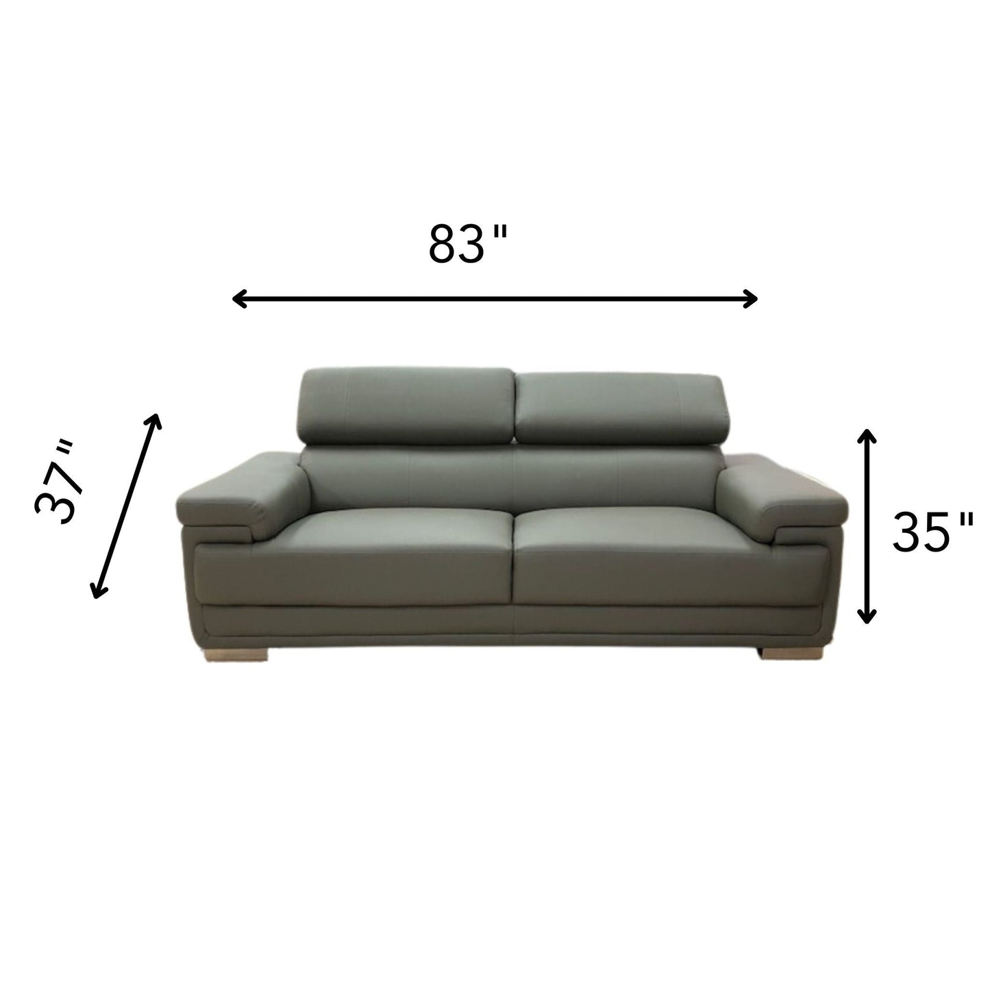 ZOEY Grey Modern Sofa