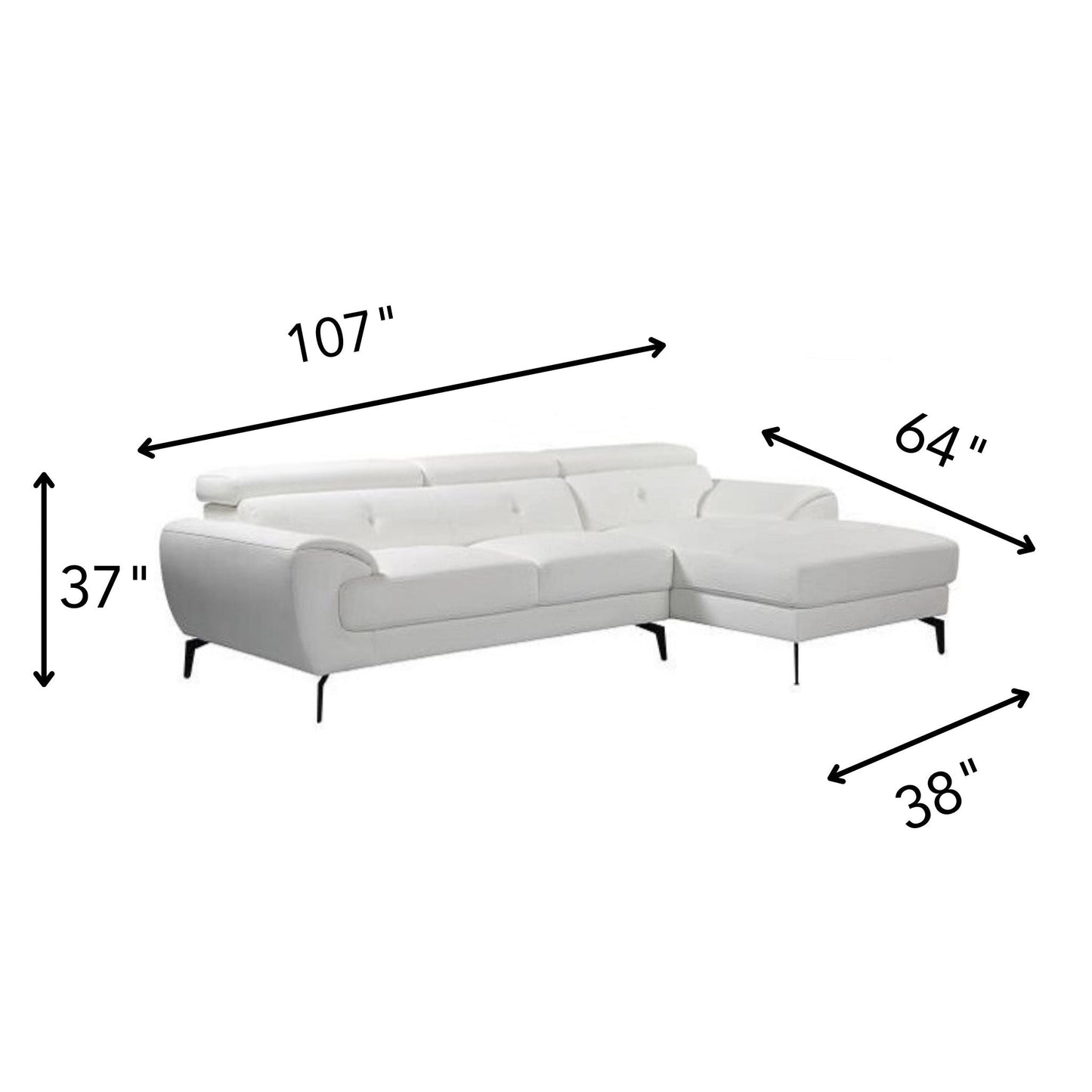 MILAN White Sectional