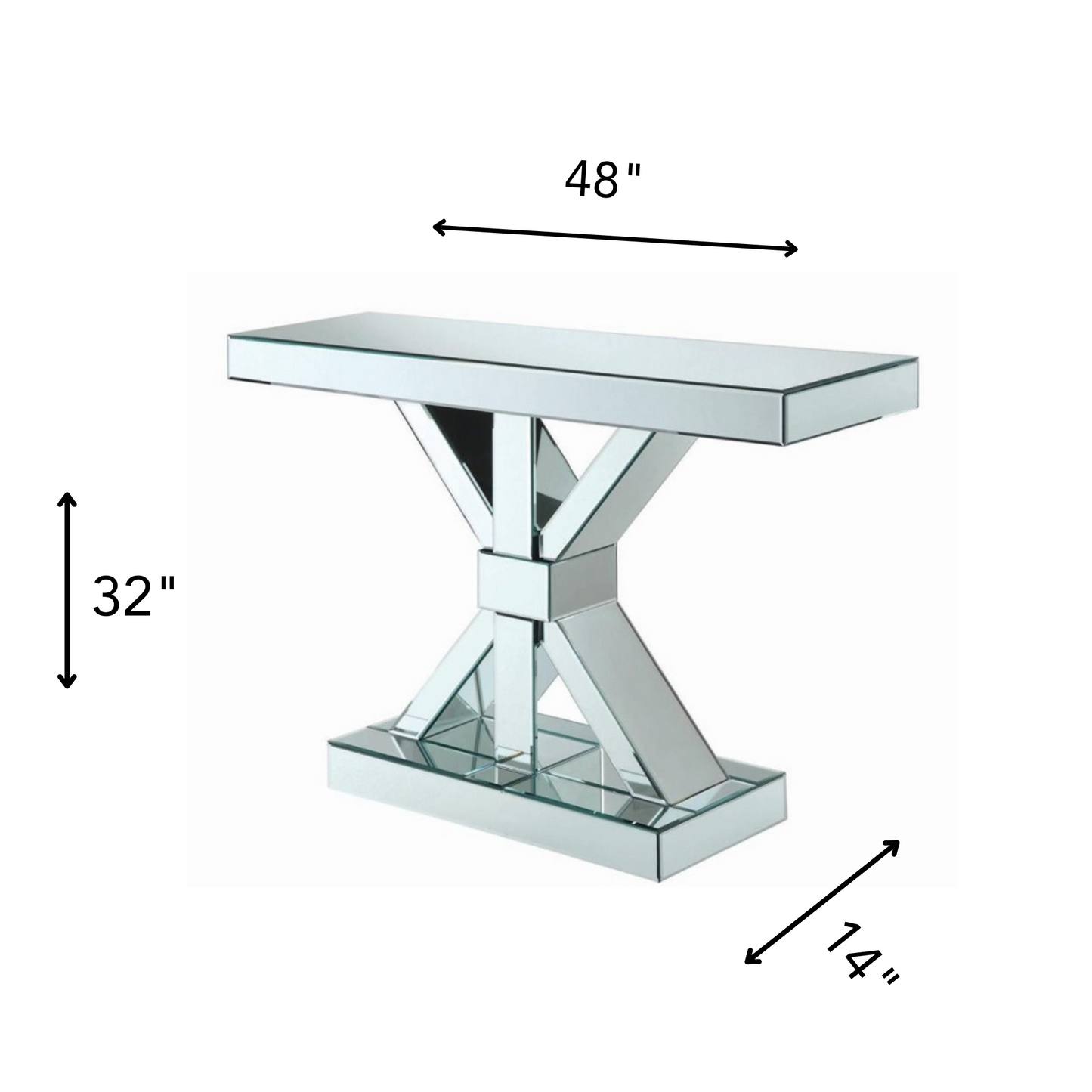 LYNN Mirrored Console "X"