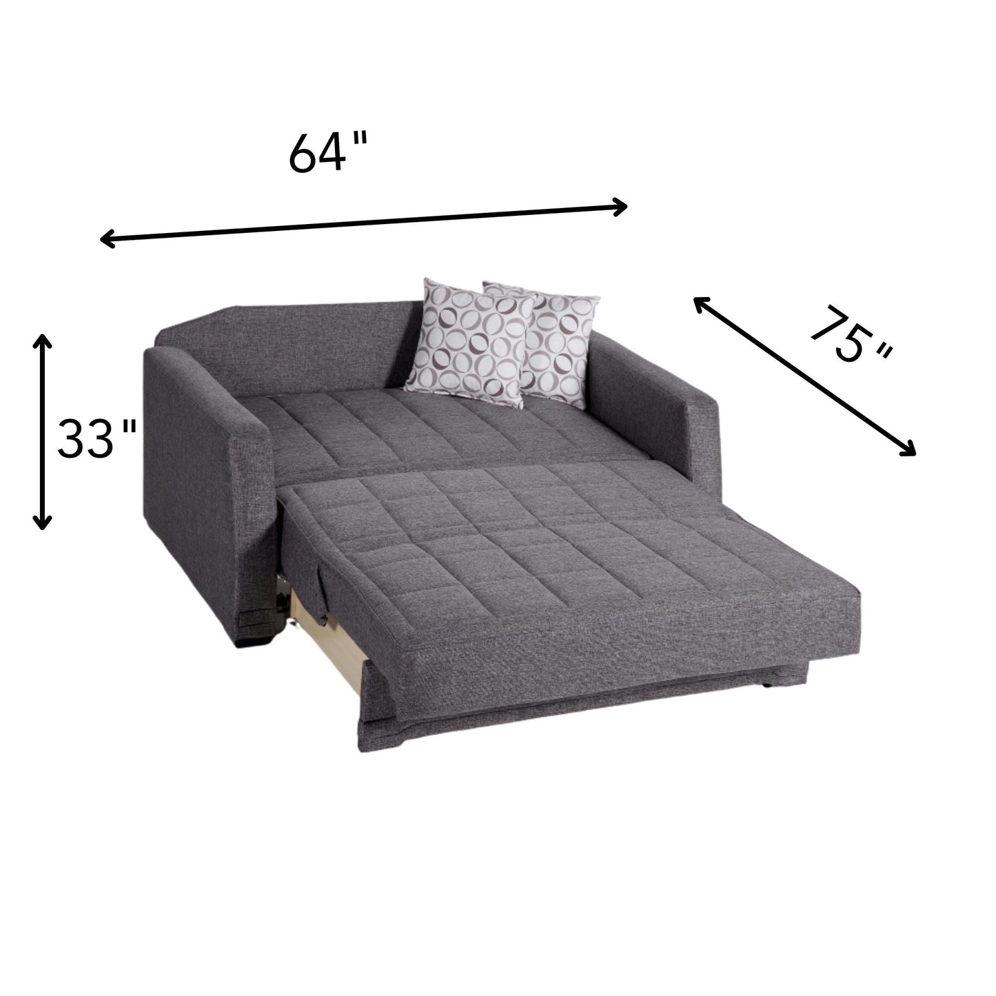 VALERIE Gray Loveseat Sleeper