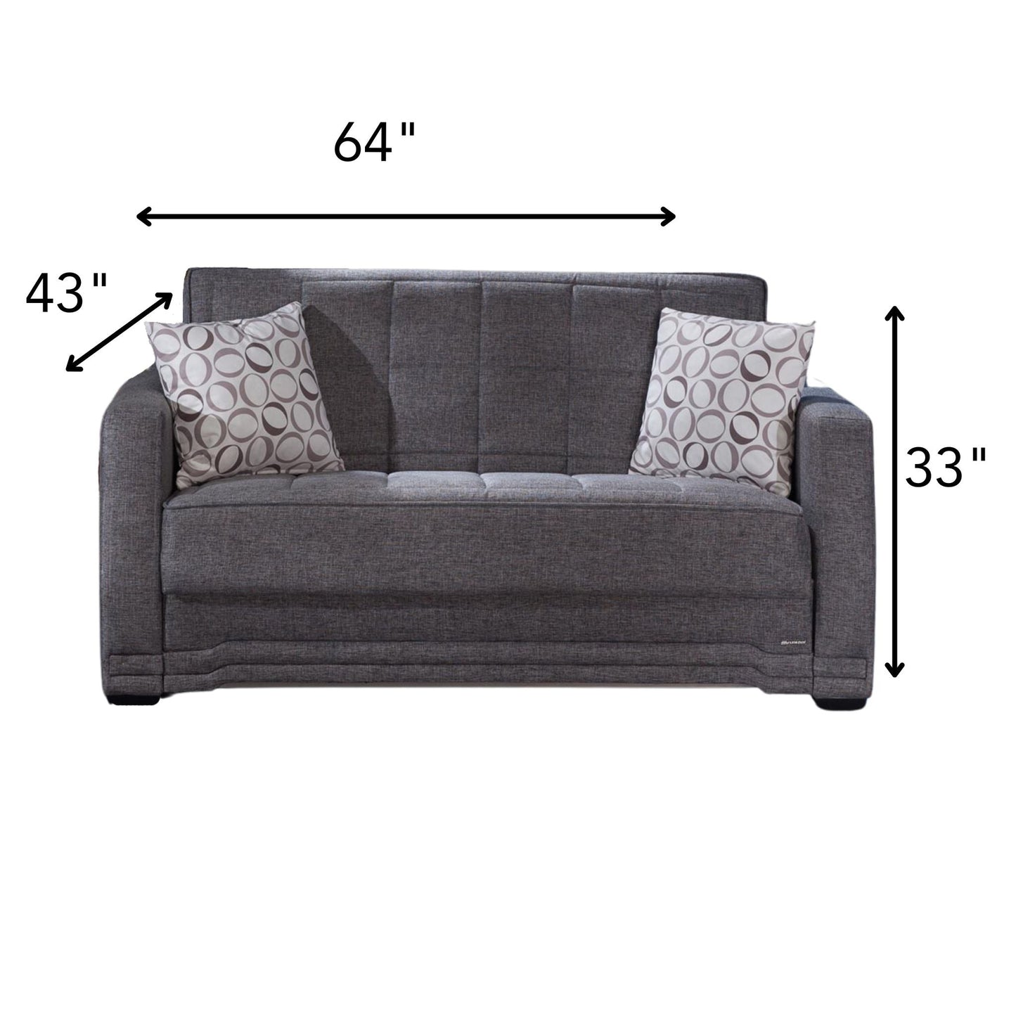 VALERIE Gray Loveseat Sleeper