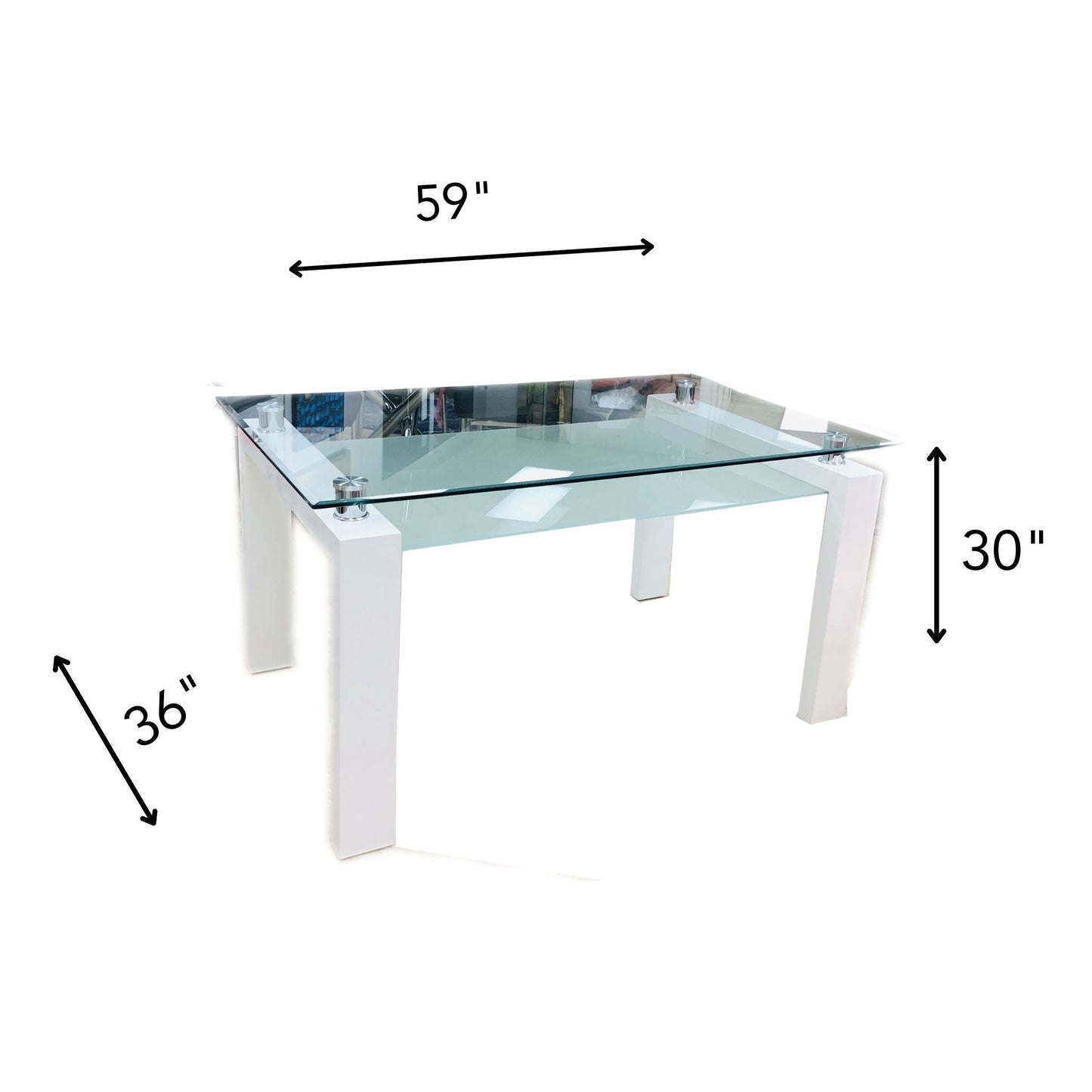 Glass Top Dining Table