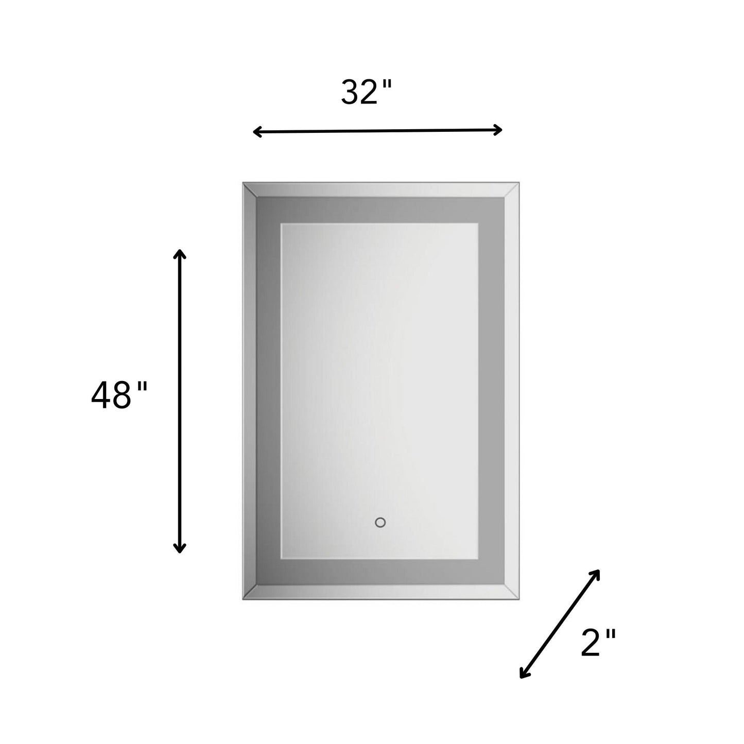 INFINITY Rectangular Led Mirror