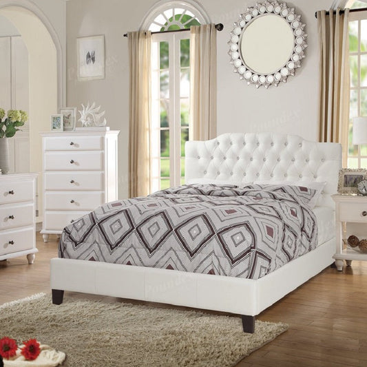 White Tufted Bed