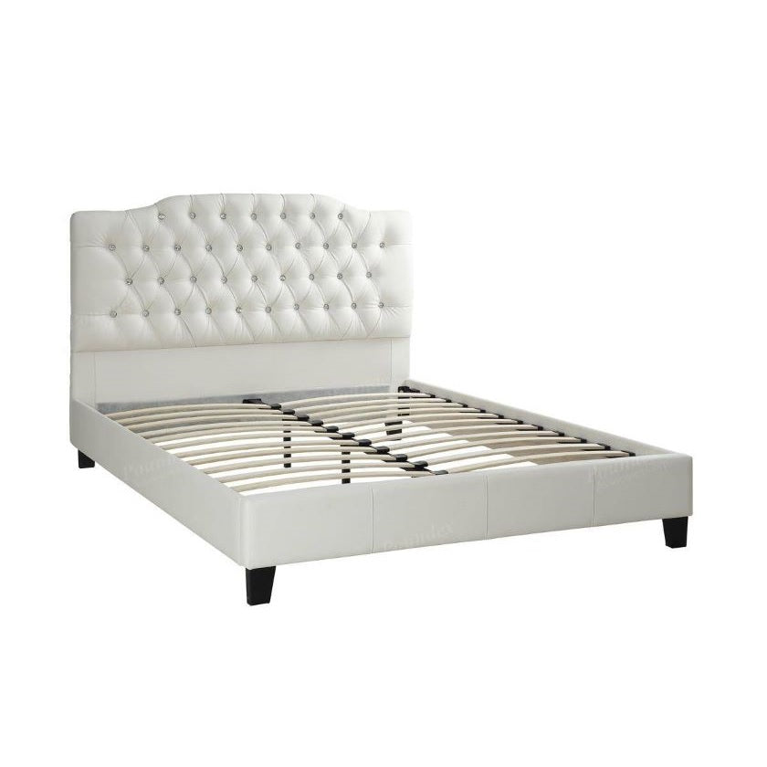 White Tufted Bed