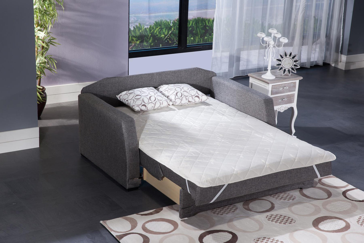 VALERIE Gray Loveseat Sleeper