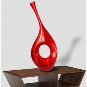 RUBI Wide Vase Red