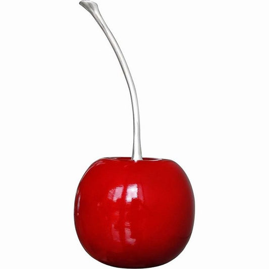 Red Cherry with Stem Sculpture