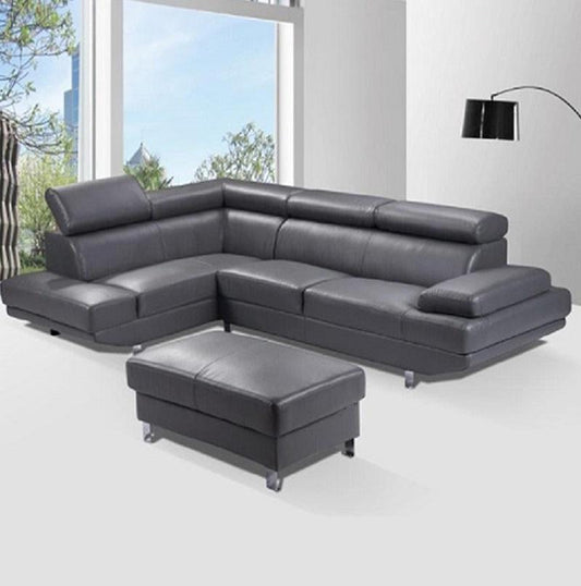 EXCEL Modern Sectional Grey Left Chaise
