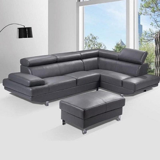 EXCEL Modern Sectional Grey Right Chaise