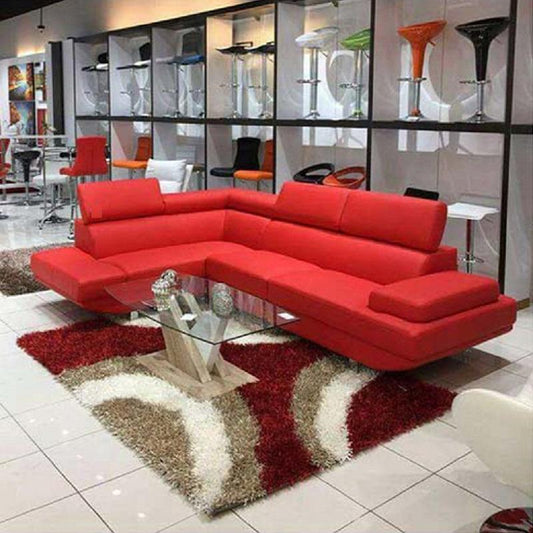 EXCEL Modern Sectional Red Left Chaise