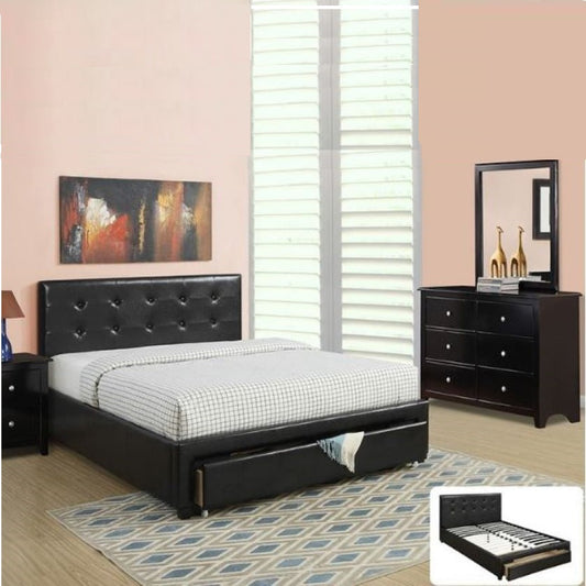 Black Storage Bed Up-F9313