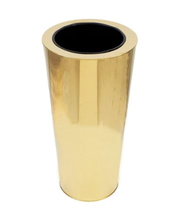 V Shape Stainless Steel Gold Floor Vase 28"